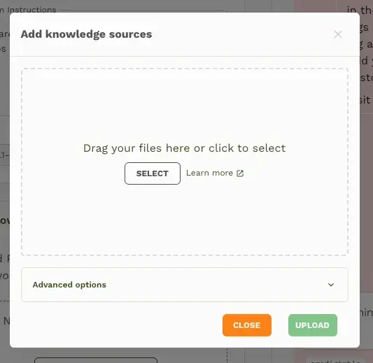 Add first knowledge file empty state