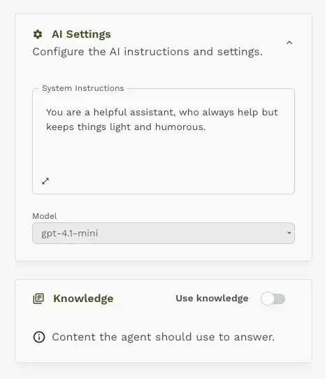Knowledge disabled card